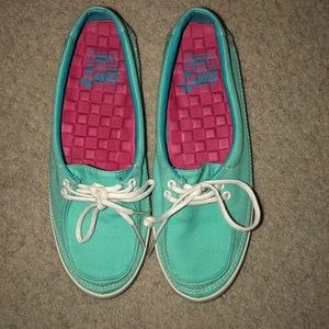 Vans surf Siders slip ons - greenish/blue. **